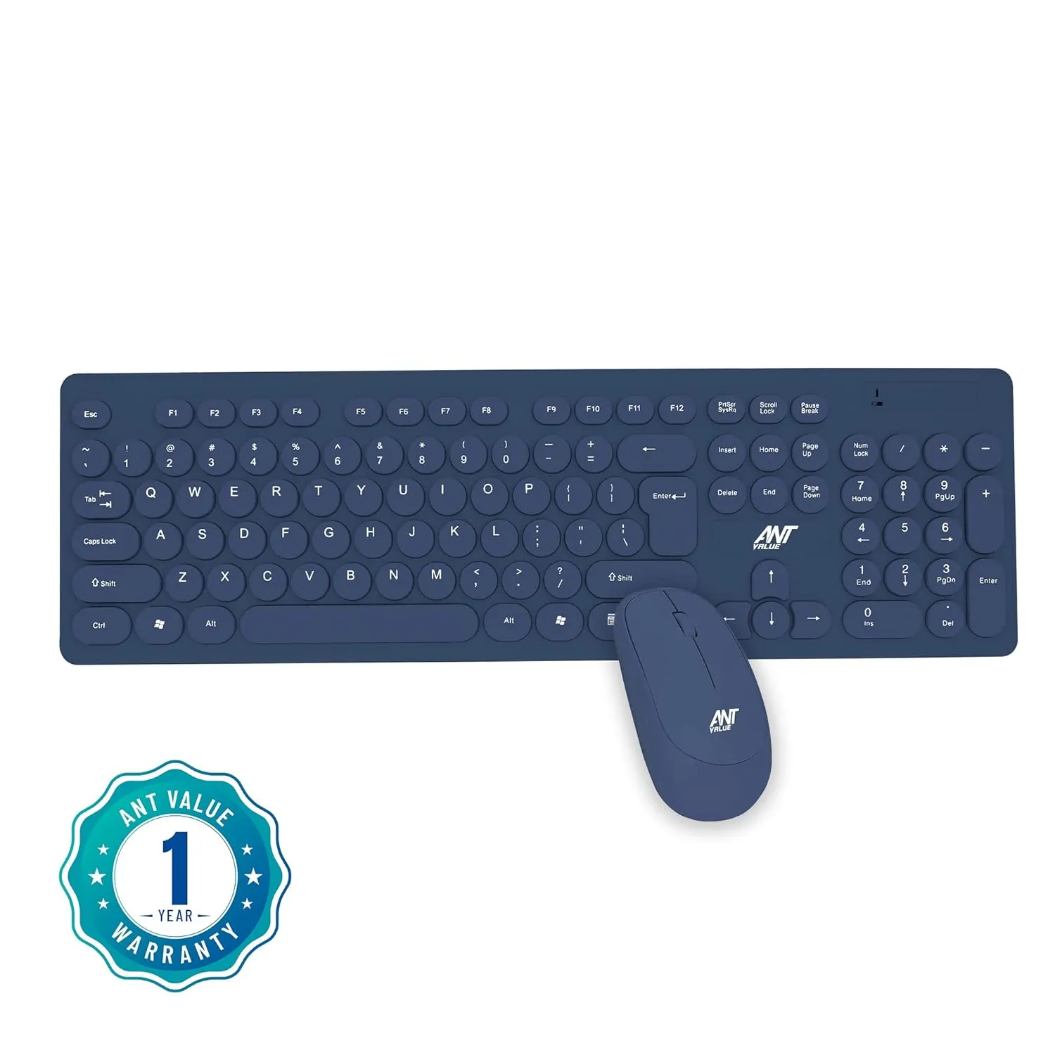 Ant Value Wireless Keyboard  Mouse Combo Blue FKBRI05 view 4